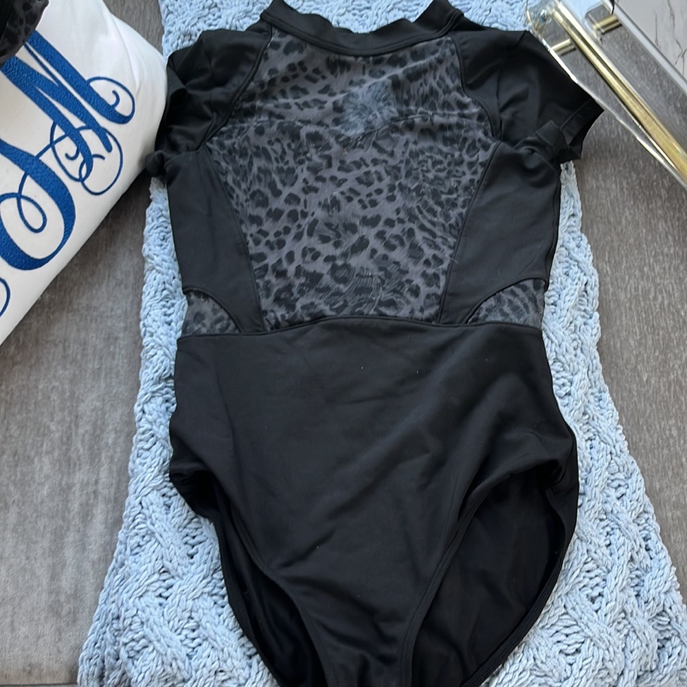 Girls Bloch Ballet leotard size 14 leopard print